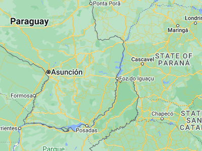 Map showing location of Doctor Juan León Mallorquín (-25.4, -55.26667)