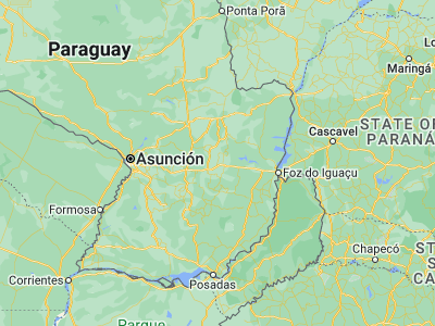 Map showing location of Doctor Juan Manuel Frutos (-25.36667, -55.8)