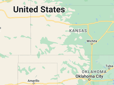 Map showing location of Dodge City (37.7528, -100.01708)