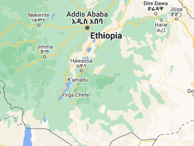 Map showing location of Dodola (6.98333, 39.18333)
