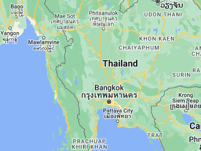Map showing location of Doem Bang Nang Buat (14.83333, 100.1)