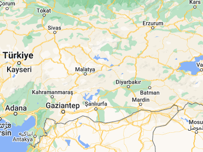 Map showing location of Doğanyol (38.31184, 39.03819)