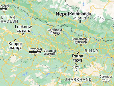 Map showing location of Dohrīghāt (26.27231, 83.50952)