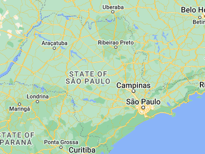 Map showing location of Dois Córregos (-22.36611, -48.38028)