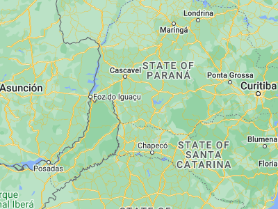 Map showing location of Dois Vizinhos (-25.73361, -53.05722)
