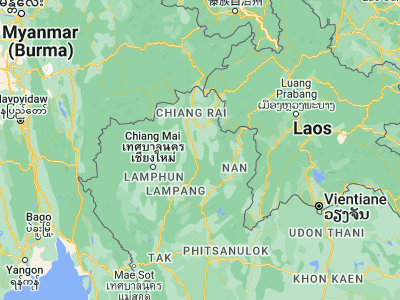Map showing location of Dok Kham Tai (19.16242, 99.99342)