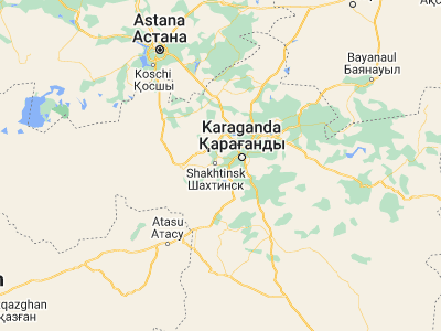 Map showing location of Dolīnka (49.67685, 72.67822)