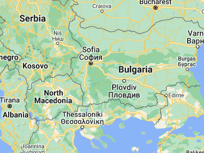 Map showing location of Dolna Banya (42.3, 23.76667)