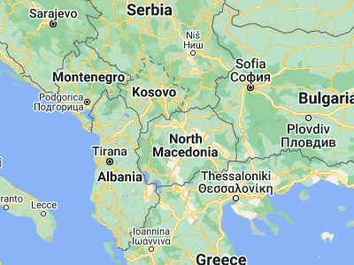 Map showing location of Dolno Količani (41.88639, 21.48556)