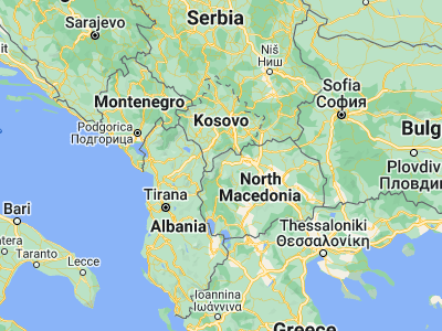 Map showing location of Dolno Palčište (41.96806, 20.92611)
