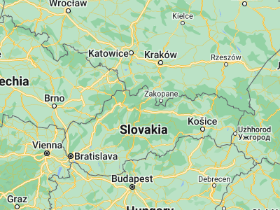 Map showing location of Dolný Kubín (49.20983, 19.30341)