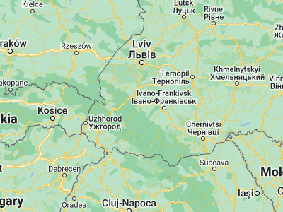 Map showing location of Dolyna (48.9733, 24.00944)