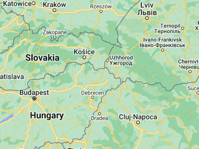 Map showing location of Dombrád (48.23333, 21.93333)