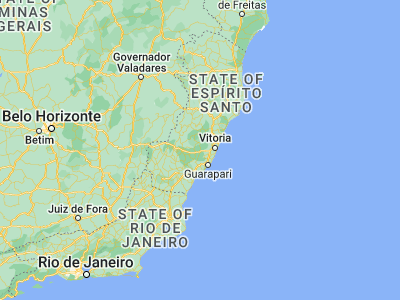 Map showing location of Domingos Martins (-20.36333, -40.65917)
