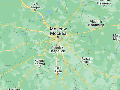 Map showing location of Domodedovo (55.4413, 37.75367)