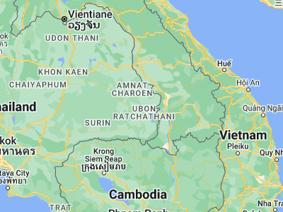 Map showing location of Don Mot Daeng (15.37903, 105.02786)