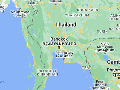 Map showing location of Don Mueang (13.91392, 100.58994)