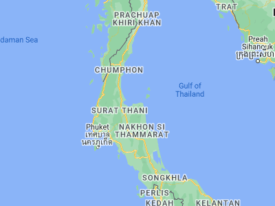 Map showing location of Don Sak (9.31676, 99.69184)
