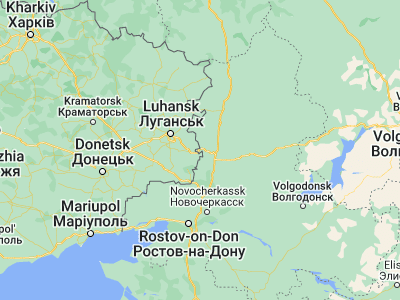 Map showing location of Donetsk (48.33372, 39.94776)