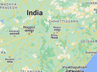 Map showing location of Dongargaon (20.96667, 80.85)