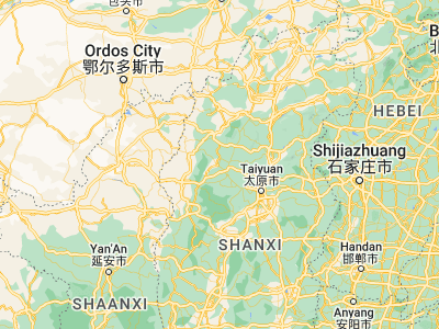 Map showing location of Dongcun (38.29442, 111.70352)