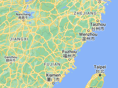 Map showing location of Dongfeng (27.10233, 118.49568)