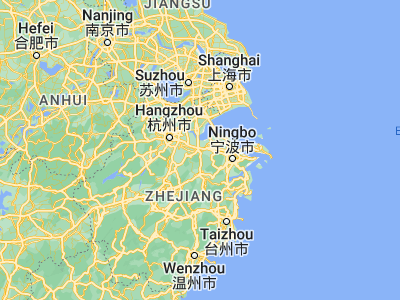 Map showing location of Dongguan (30.01166, 120.81407)