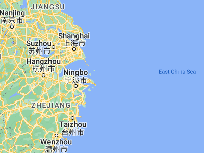 Map showing location of Dongji (30.1959, 122.6807)
