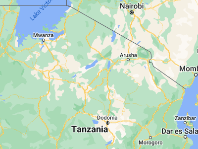 Map showing location of Dongobesh (-4.06667, 35.38333)