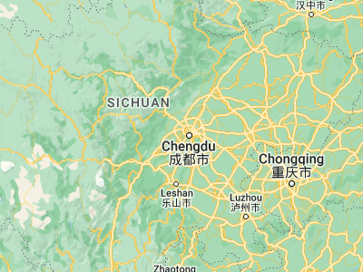 Map showing location of Dongsheng (30.57383, 103.92127)