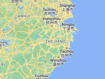 Map showing location of Dongyang (29.26778, 120.22528)