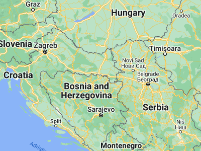 Map showing location of Donja Dubica (45.07559, 18.41023)