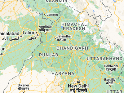 Map showing location of Dorāha (30.80026, 76.02276)