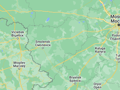 Map showing location of Dorogobuzh (54.915, 33.29722)