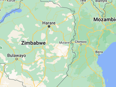 Map showing location of Dorowa Mining Lease (-19.06667, 31.75)