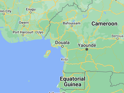 Map showing location of Douala (4.04827, 9.70428)