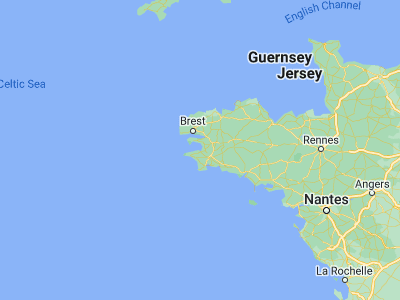 Map showing location of Douarnenez (48.09542, -4.32904)
