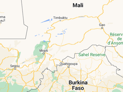 Map showing location of Douentza (14.9951, -2.9517)