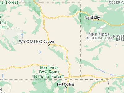 Map showing location of Douglas (42.75969, -105.38221)