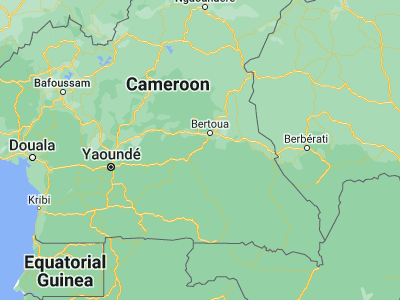 Map showing location of Doumé (4.23333, 13.45)