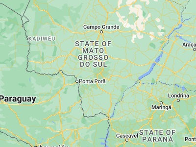 Map showing location of Dourados (-22.22111, -54.80556)