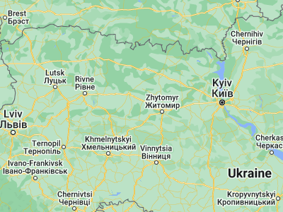 Map showing location of Dovbysh (50.37332, 27.98742)