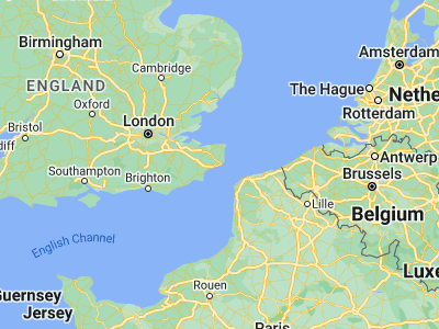 Map showing location of Dover (51.13333, 1.3)