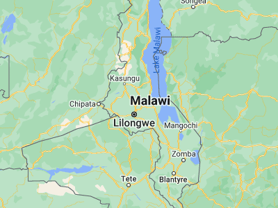 Map showing location of Dowa (-13.65399, 33.93754)