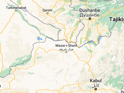 Map showing location of Dowlatābād (36.98782, 66.82066)