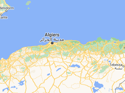 Map showing location of Draa el Mizan (36.53628, 3.8334)