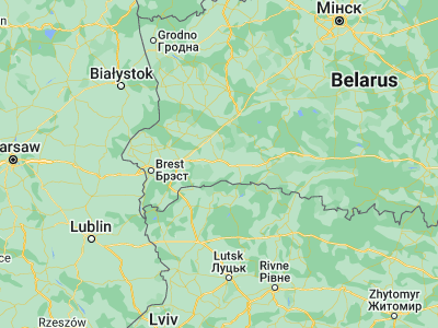 Map showing location of Drahichyn (52.1874, 25.1597)