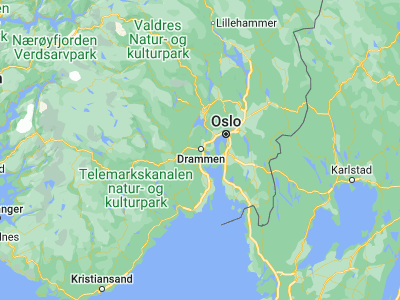 Map showing location of Drammen (59.74389, 10.20449)