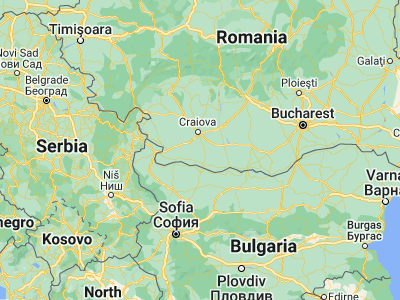 Map showing location of Drănicu (44.05, 23.85)