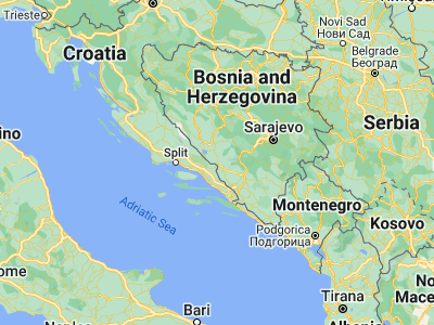 Map showing location of Drežnica (43.52891, 17.2812)